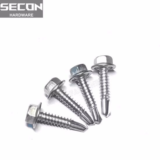 Fabriqué en Chine Fixation Vis de toiture en acier inoxydable Vis autoperceuse Tek