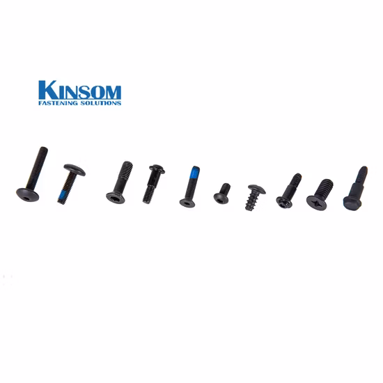 Attache de pièce automatique/vis à métaux en acier galvanisé phosphaté noir M4 M6 vis à col carré moleté/vis noire/vis en acier personnalisée
